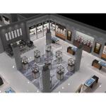 Glass Steel Watch Display Showcase Shops Display Furniture