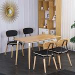 Scandinavian Design Nordic Style Dining Set Solid Wood Retro Industrial Iron