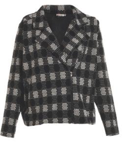 Wholesale Cross Closure Plaid Womens Coat Long Sleeve , Cool Womens Winter Coats from china suppliers