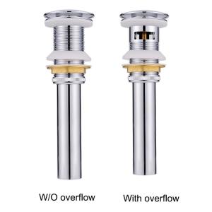 Wholesale Silver Waste Water Drain Pump 45mm Dia Washbasin Faucet Pop Up Drain Chromed Silver from china suppliers