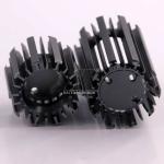 Black / Steel Gray Heat Sink Aluminum Profiles Good Thermal Conductivity