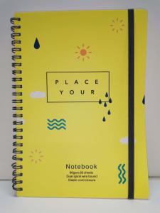Wholesale Yellow Color PVC Hard Cover Spiral Notebook Printing For Promotional Gift from china suppliers
