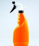 Plastic Pe Recycled Orange 250Ml Trigger Spray Bottle Customized