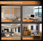 Indoor Fabric Wrapped Acoustic Panel Sound Absorbing For Home Cinema