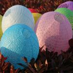 Hollow Out Festival Party Accessories LED Light Paper Lantern Lamp For Wedding