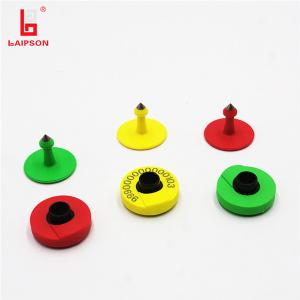 Wholesale Round Reuse FDX-B TPU EID RFID Animal Ear Tag yellow color ISO11784/ ISO11785 from china suppliers