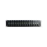 2U 19'' 14 Slots Fiber Optic Converter Metal Rack For 100M 1000M