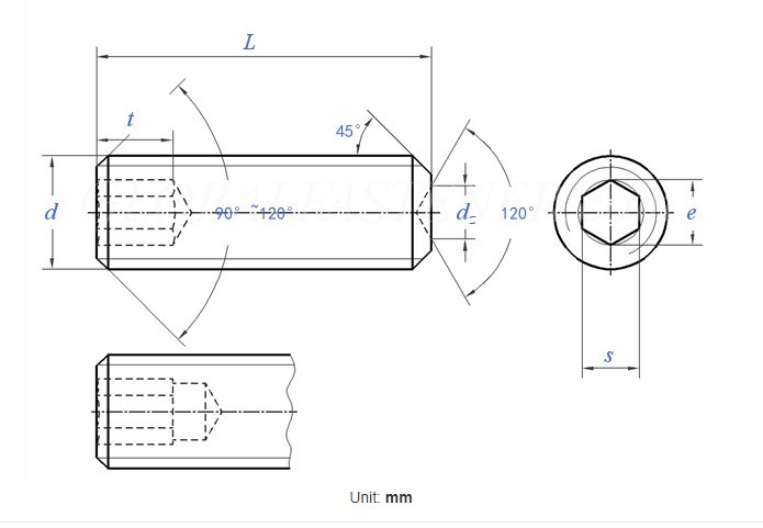 Fastener Double End Threaded Stud Bolt High Strength 8 Grade ASTM A193 B7