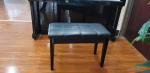 RQSONIC B08L Leather Cushion Metal Modern Piano Bench With for Mozart piano