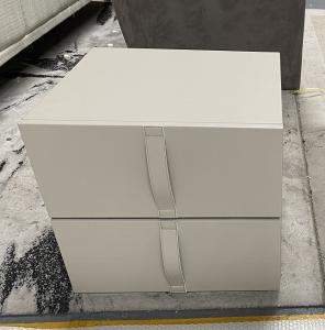 Wholesale Italian Modern White Buffet Cabinet 550x450x450mm With Drawers Bedroom Leather from china suppliers