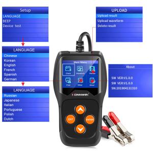 Wholesale BA101 KW600 Car Battery Tester CCA 12v Varta Lead Acid Lifetime Free Software from china suppliers