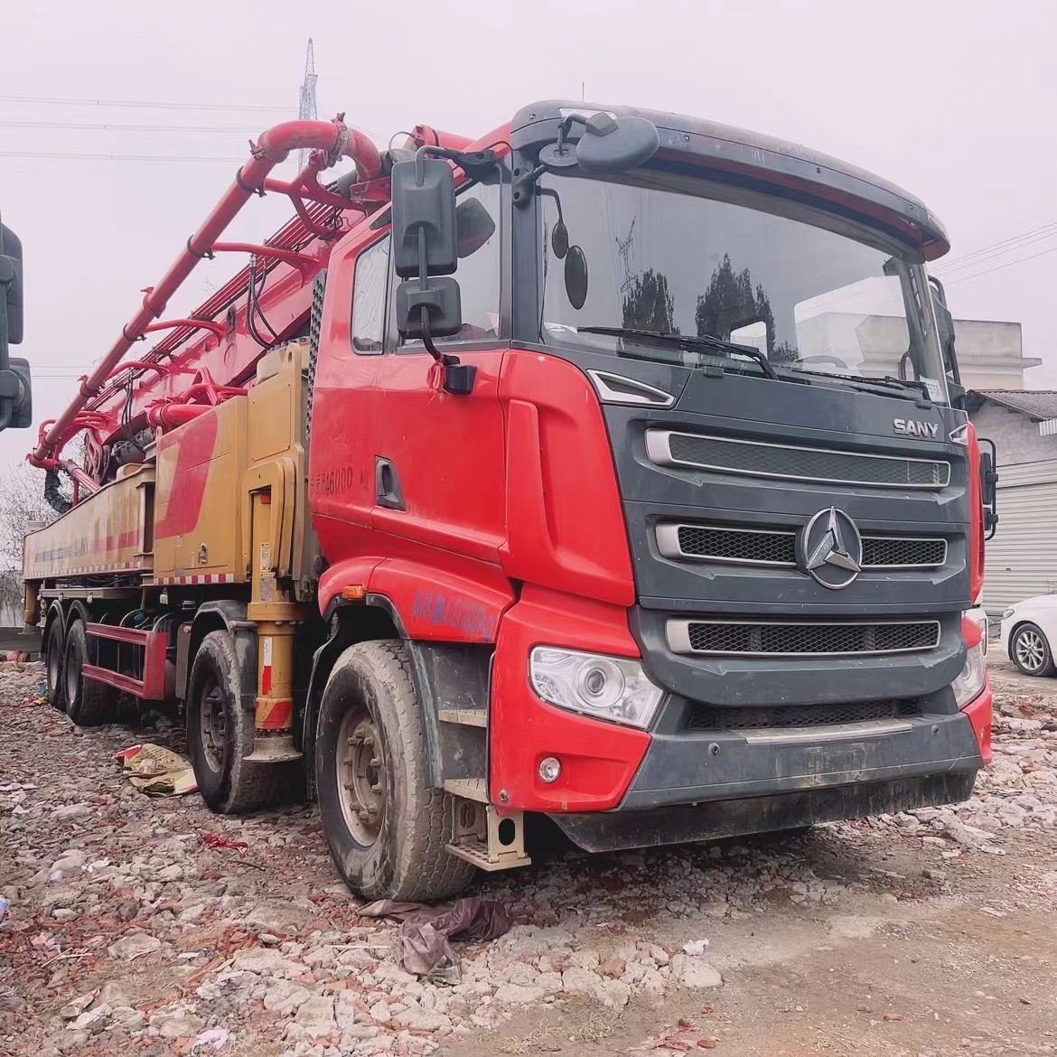 2020year 60m Used Concrete Pump Truck With Retractable Arm Segments