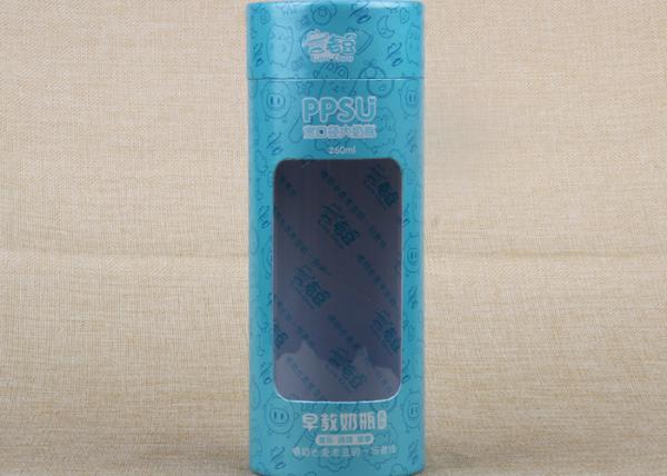 Customized Printed Composite Paper Tube Packaging Clear Window For Feeding