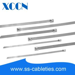 Wholesale 10*0.3*500mm 201,304,316 grade self-locking ball lock stainless steel cable tie with fireproof from china suppliers