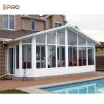 4 Season Aluminum Glass Sunroom For Solarium Customized Glass House