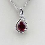 Yellow Gold Plated Silver Oval Yellow Citrine Cubic Zircon Pendant (PSJ0410)