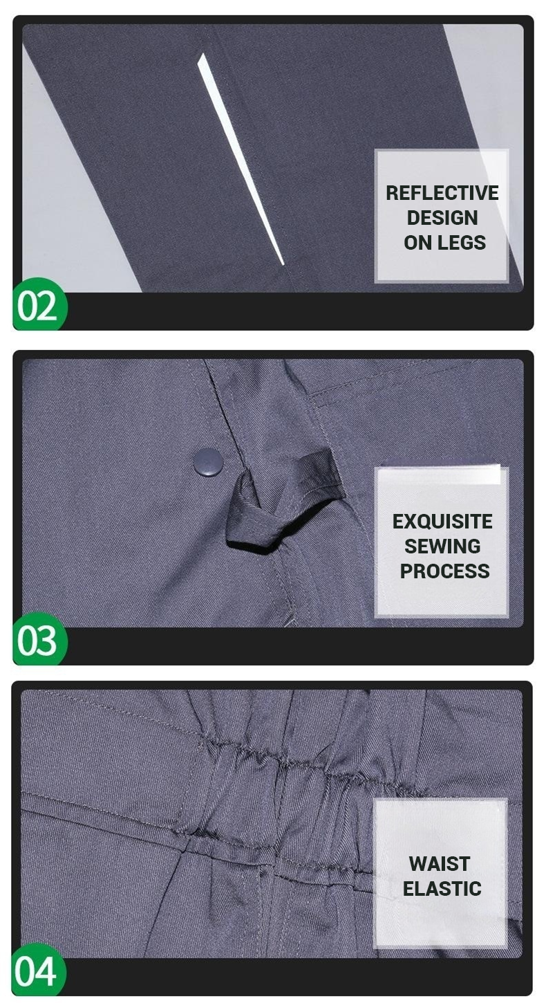 Work Clothing Men Women Long Sleeve Coveralls for Repairman Machine Auto Repair Welding