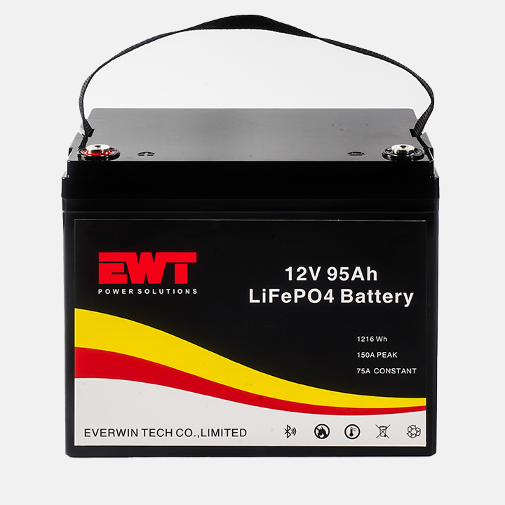 EV RV Car Storage Rechargeable 12V Lithium ion LFP LiFePO4 Battery 12.8V 95Ah Lithium Iron Phosphate Battery
