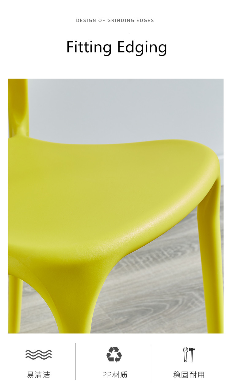 Lawn Stackable Plastic Garden Chairs And Table Colorful Moon Seat Dining Stool