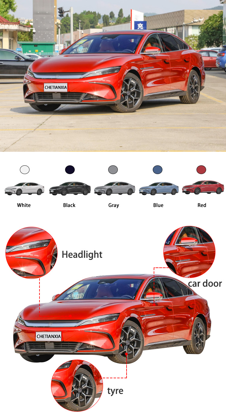 China New Energy Vehicles Pure 4 Wheel Sedan Cars Byd Qin Han EV Electric Car