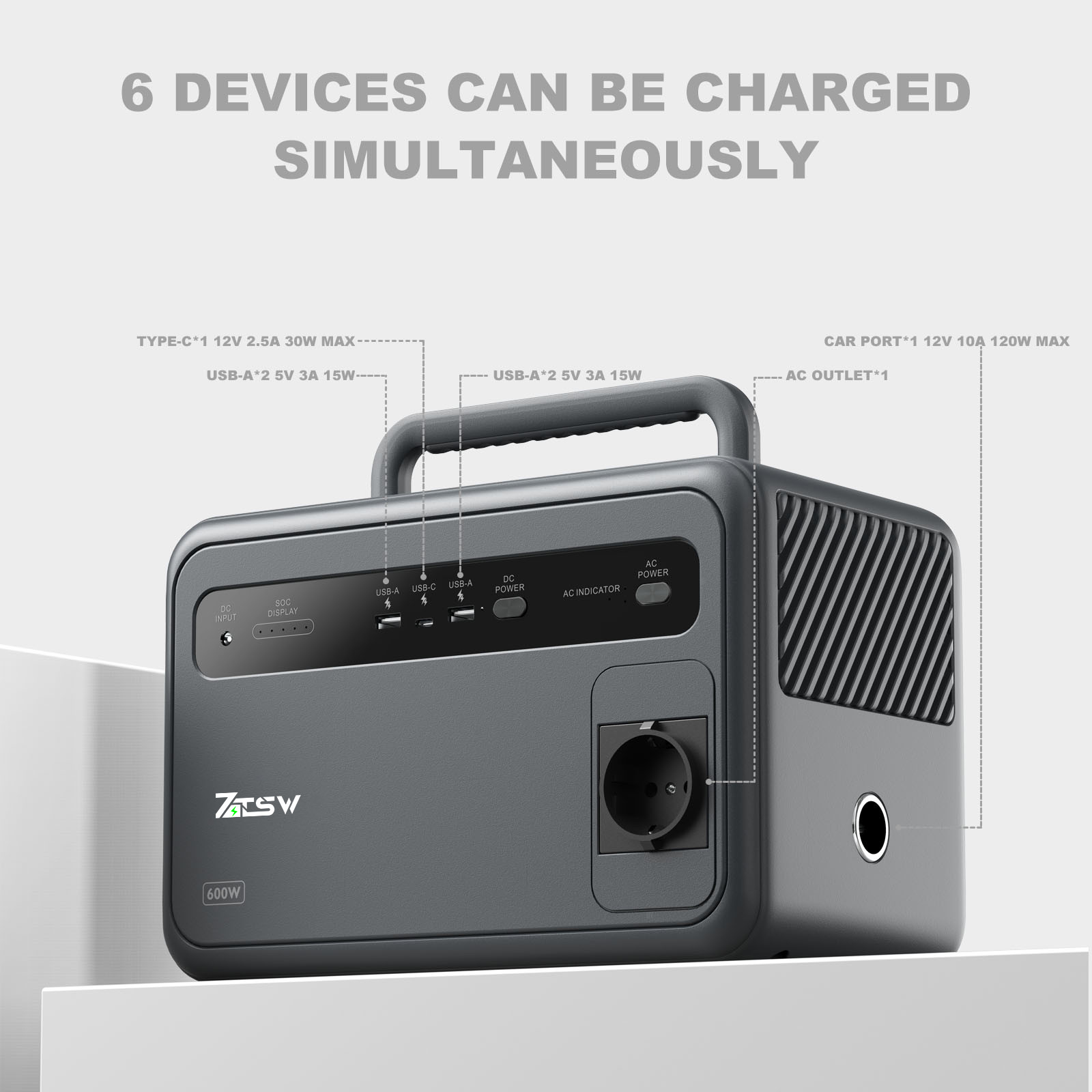 110v 220v 600w Portable Power Station Hybrid Solar Battery Lifepo4