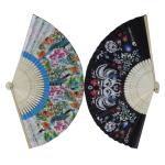 Nice Quality Custom Made Manual Promotional Bamboo Paper Fans For Events