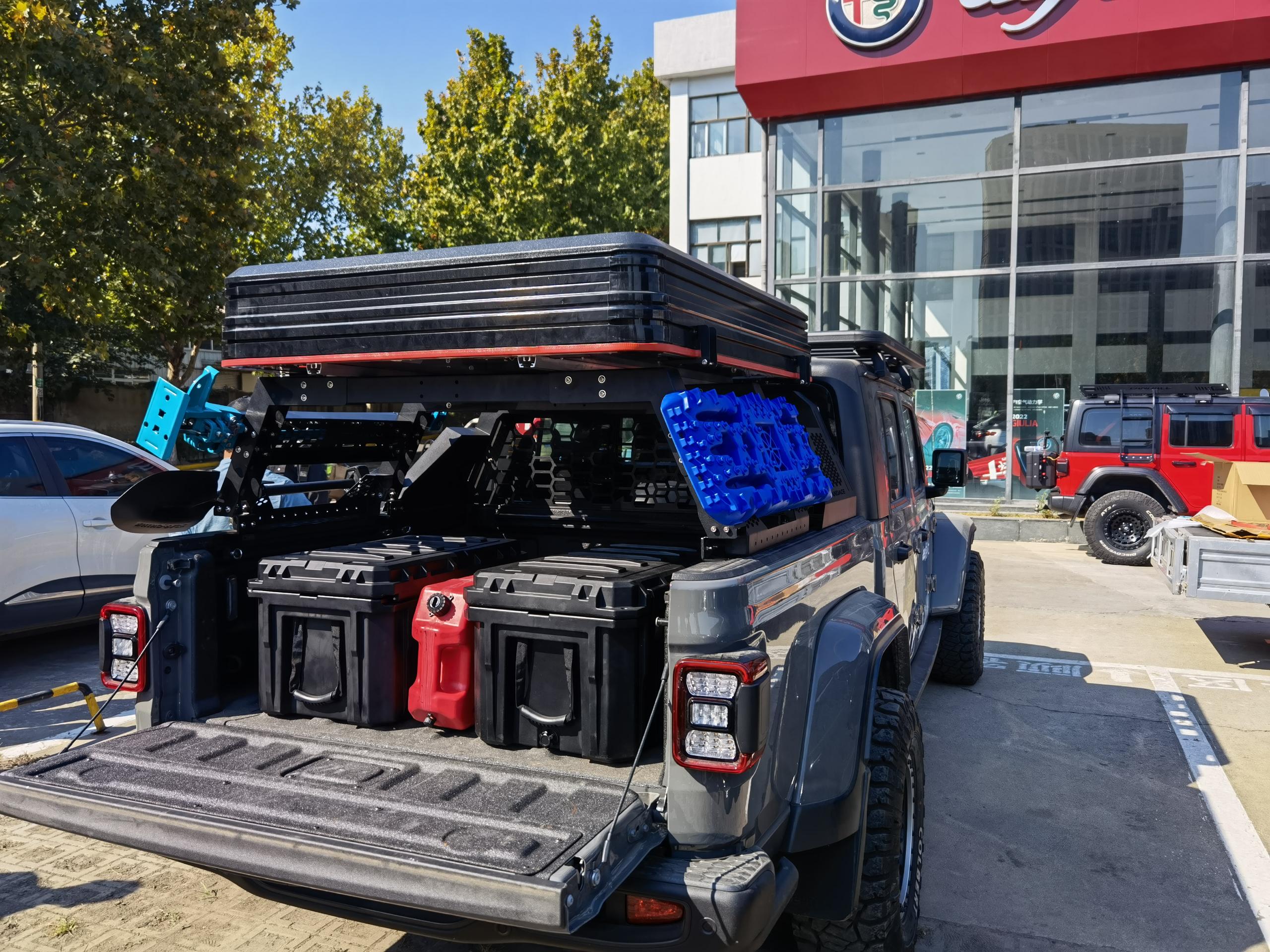 Universal Heavy Duty Aluminum Alloy Roll Bar for Jeep Gladiator Expand Storage Space