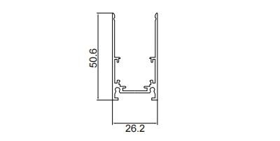 Surface Mounted H Track Lighting Rail 24V 48V DC Magnetic White Black