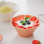 Sustainable Nordic Style Dessert Bowls Set 4.7 Inch Ceramic Porcelain Snack Bowl