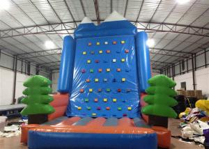 Wholesale Amusement Park Inflatable Rock Climbing Wall Sports Games Straight inflatable climb wall with the pine trees from china suppliers