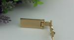 Superb quality custom zinc alloy brand fashion bag gold metal turn locks