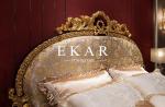 Luxury Cushion Headboard Bed European Royal King Size Bedroom Furniture Solid