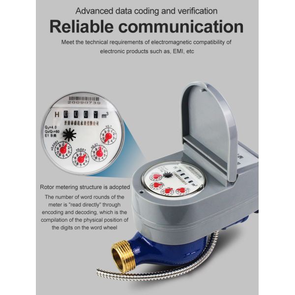 Mbus Rs485 Gprs Gsm Smart Water Meter Brass Body Automated Water Meter
