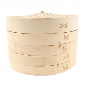 Wholesale Customized Logo Acceptable Bamboo Steamer Basket Food Grade Food Dumplings Steamers from china suppliers