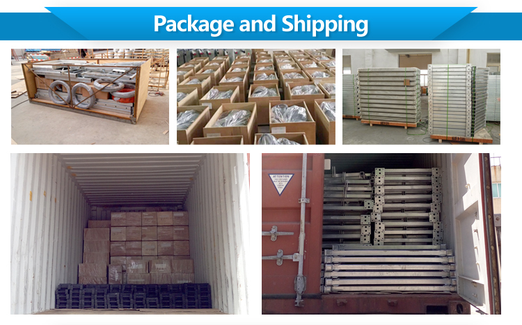 8.0kn curtain wall maintenance gondola , 6.3kn aluminun suspended scaffolding, suspended rope cradle for cleaning