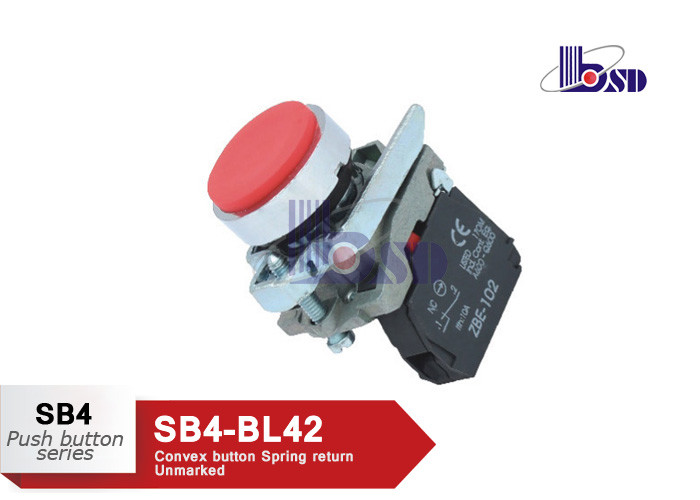 Spring Return Red Push Button Switch SB4 Series / Lighted Momentary Switch
