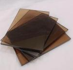 Blue Tinted Tempered Glass 10mm 12mm Coated With Yellow Brown Green