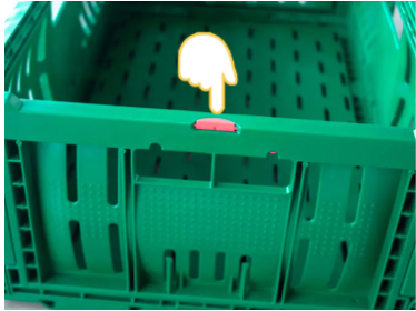 Foldable 400*300*38mm Reusable Virgin PP Storage Collapsible Plastic Vegetable Crate