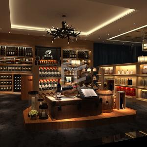 Wholesale T4 LED Light Wine Shop Display 2mm MDF Optional Wood Veneered from china suppliers