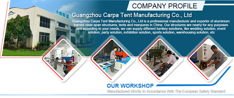 Red Roof Strong Event Tents 10m * 15m With Beautiful Linings And Curtains