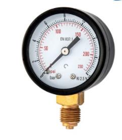 Wholesale 150mm 250mm Standard Pressure Gauge 1/2 Npt Utility With Black Steel Case from china suppliers