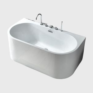 Wholesale Small Freestanding Bathtub Against Wall Pedestal Tub Soaking 60x30 from china suppliers