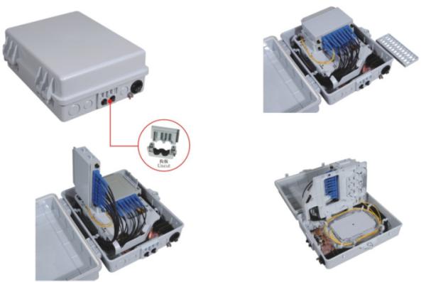 Plastic fiber optical distribution box,292.5X227.5X102mm,wall/Pole-mounted,IP65