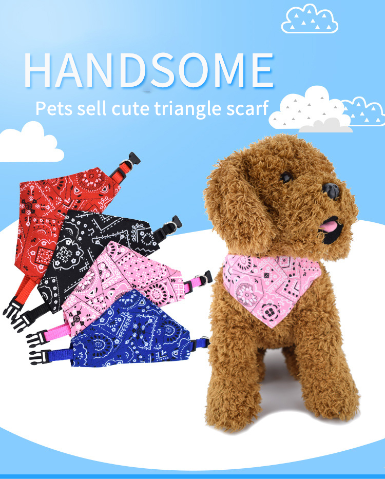 Double Layer Dog Neck Scarf Holiday Dog Bandanas Fashion Style