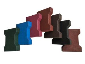 Wholesale Dog Shape H Shape 200*160*120mm Interlocking Rubber Pavers 20-50mm Anti Slip For Playground from china suppliers