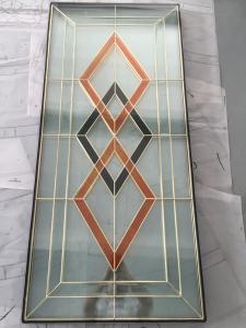 Wholesale 62''X31'' Frosting Designs On Decorative Leaded Glass Brass Caming 25.4mm IGCC from china suppliers