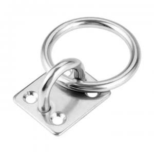 Wholesale Marine Hardware Wall Mounted Square Pad Eye Plate with Welded Ring and Galvanized Finish from china suppliers