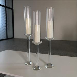 Wholesale Gorgeous 3 piece set crystal candle holder for wedding decoration from china suppliers
