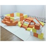 childrens Orange Kids Soft Play Equipment , Soft Play Slide And Step OEM Logo