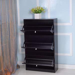 Wholesale Living Room Black 105cm Solid Wood Shoe Rack from china suppliers